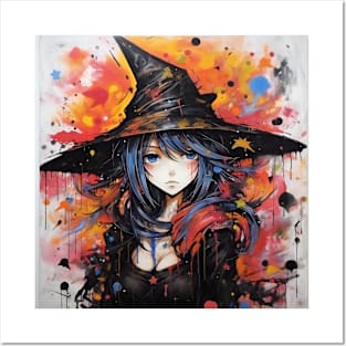 Halloween witch girl Posters and Art